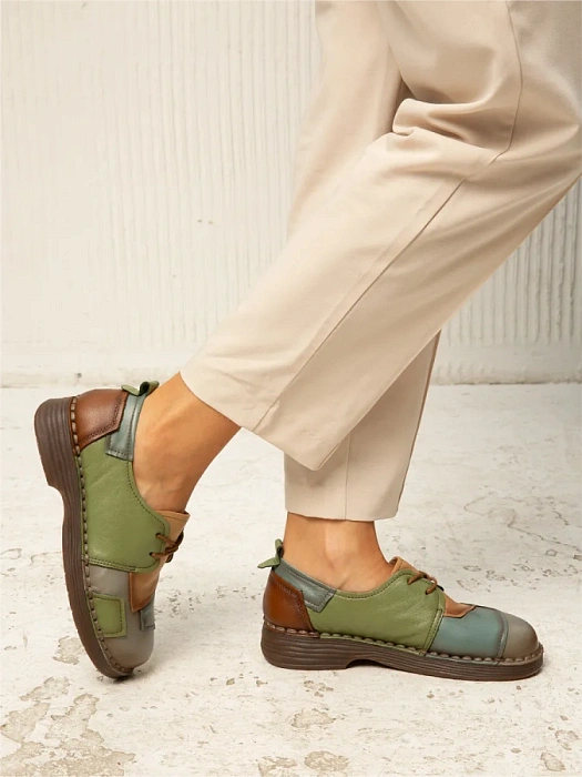 Женские туфли eObuv зеленые, артикул DA-W25-WLM3-HP23-1