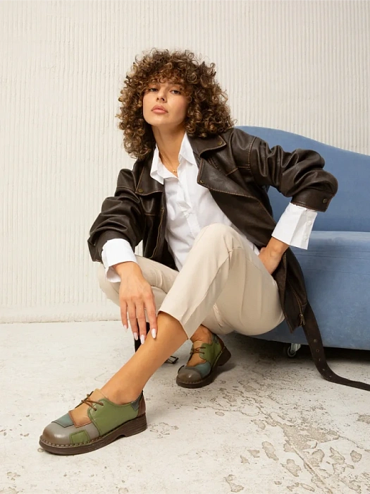 Женские туфли eObuv зеленые, артикул DA-W25-WLM3-HP23-1