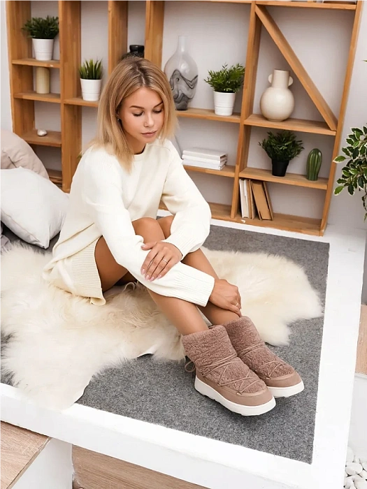 Женские дутики Donna Daniella  розовые, артикул 32W2-14-608Z