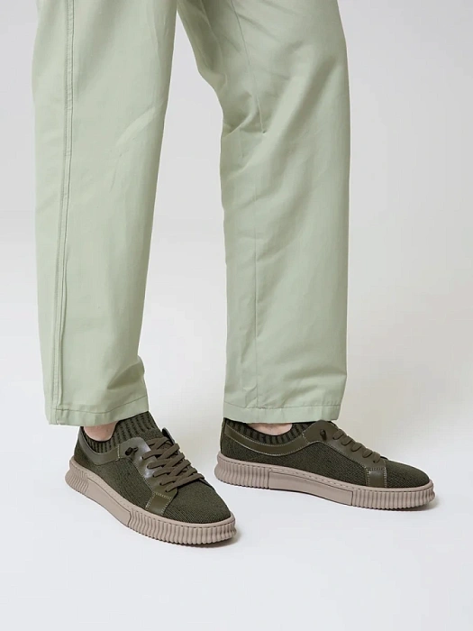 Мужские кеды BRUNO RENZONI  зеленые, артикул ZS23122-11