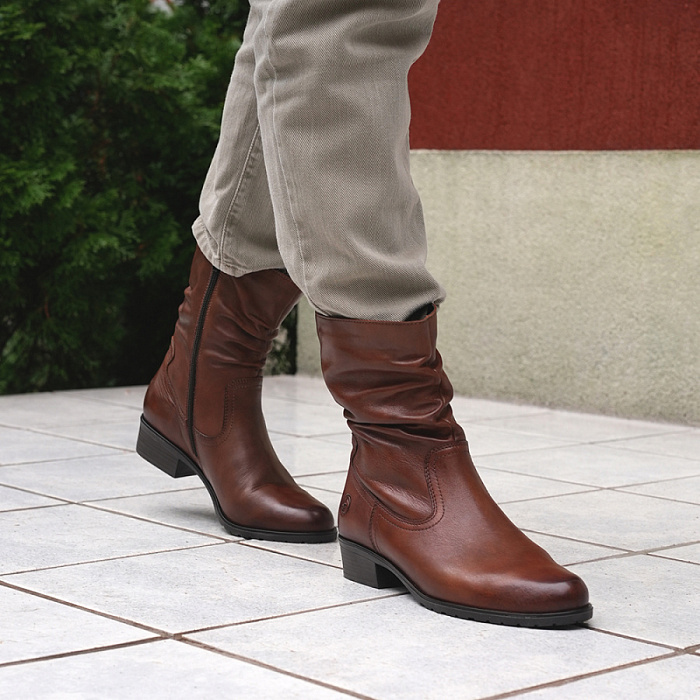 Женские полусапоги REMONTE коричневые, артикул D6886-22