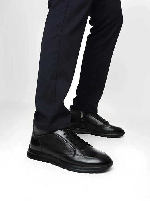 Мужские ботинки basic BRUNO RENZONI  черные, артикул YS920X-H20A-R