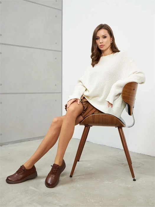 Женские туфли eObuv коричневые, артикул DY25030701B