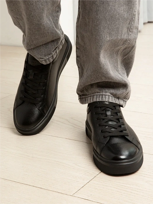 Мужские кеды BRUNO RENZONI  черные, артикул 523020-110