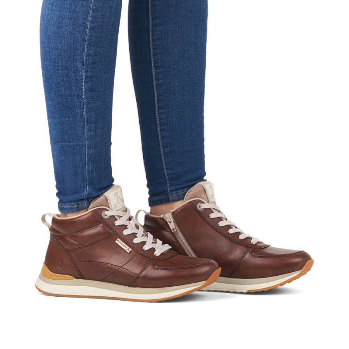 Женские ботинки basic RIEKER коричневые, артикул 42570-22