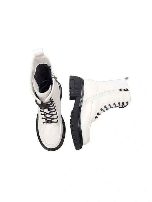 Женские ботинки basic FEDERICA RODARI белые, артикул 38E-598-690R3