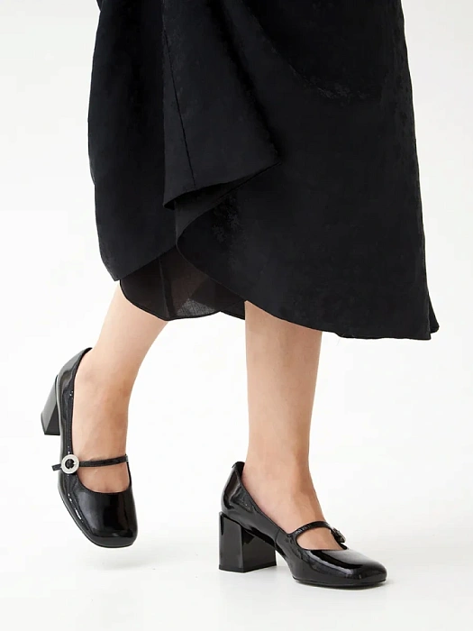 Женские мери джейн SOFIA-ALEXANDRA черные, артикул 38E-HF1075-A