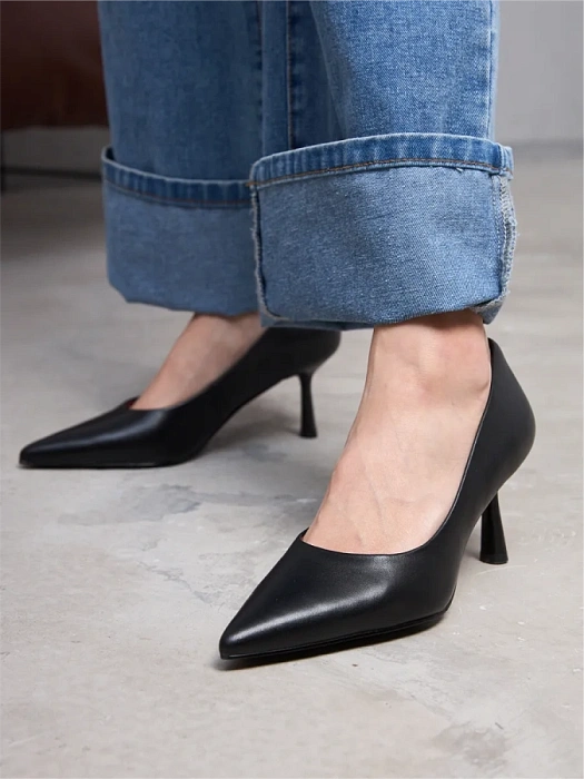 Женские туфли-лодочки FEDERICA RODARI черные, артикул 17E-Z18300B-25W