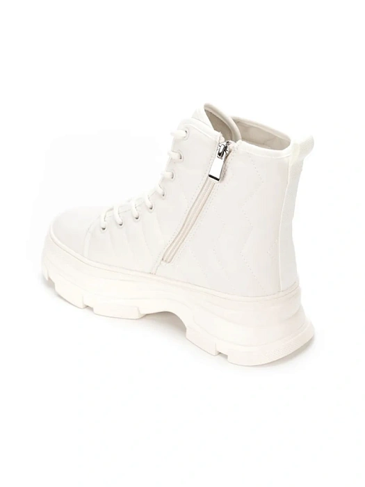 Женские ботинки basic FEDERICA RODARI белые, артикул 42E-375-46B