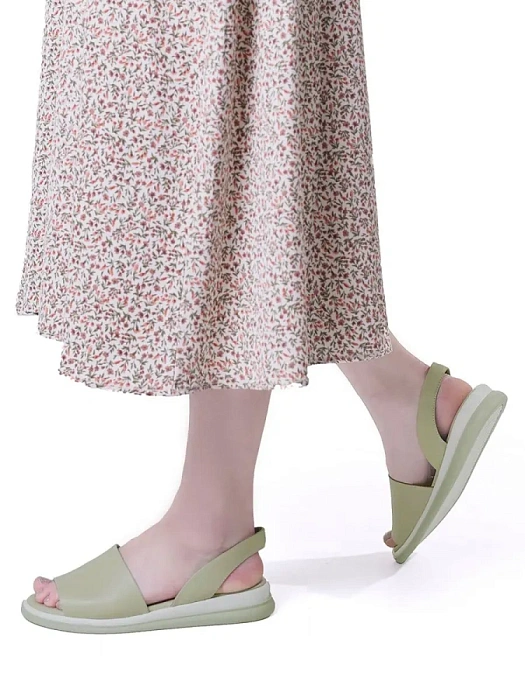 Женские босоножки  eObuv зеленые, артикул 88-857057