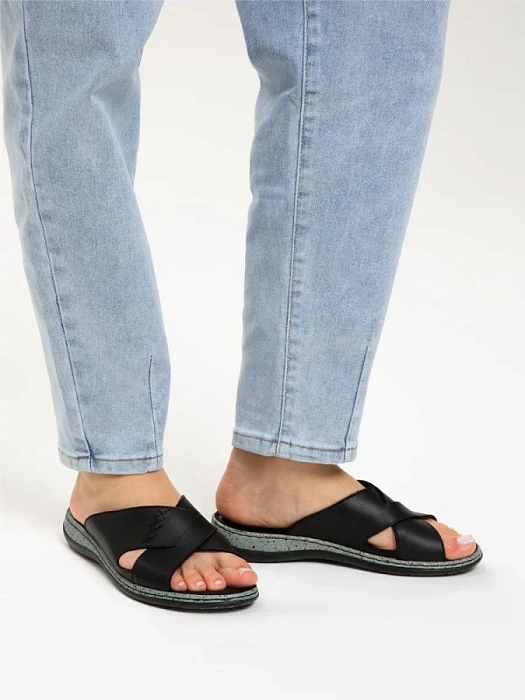 Женские сабо eObuv черные, артикул D25YT-1385-01