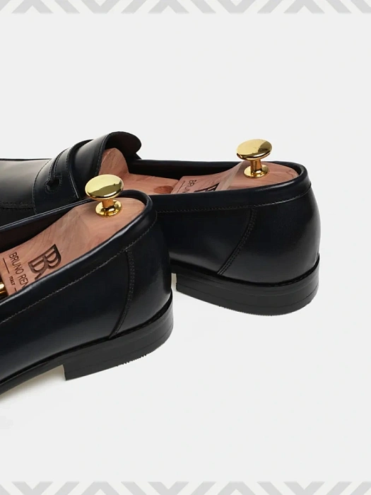 Мужские лоферы BRUNO RENZONI  синие, артикул F238AB-19B