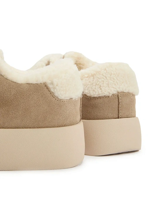 Женские кеды FEDERICA RODARI бежевые, артикул 32B7028-10