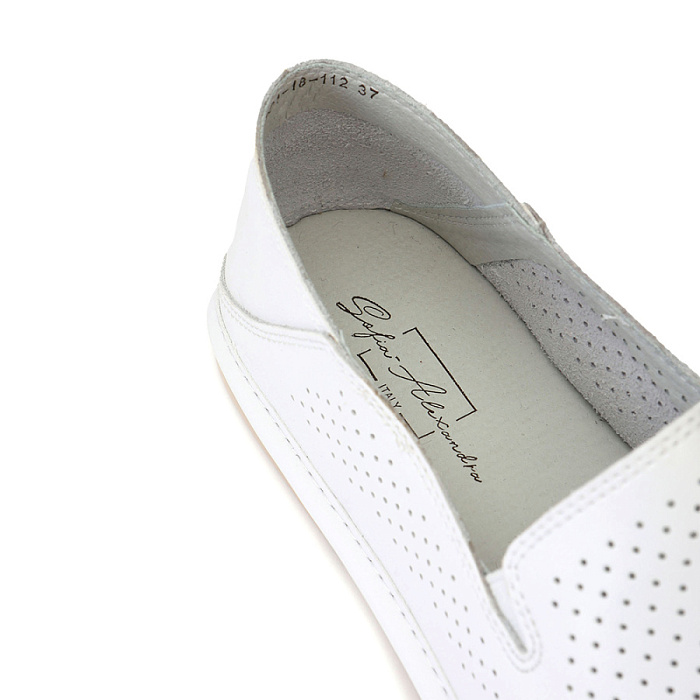 Женские слипоны SOFIA-ALEXANDRA белые, артикул 51-TPO1-18-112