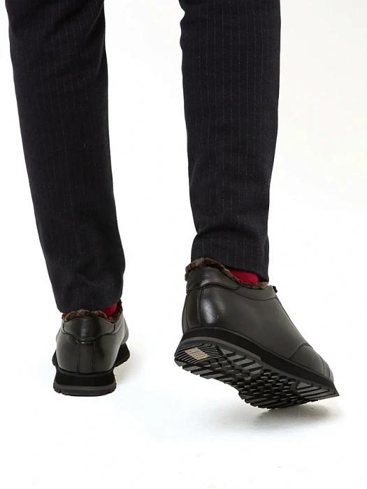 Мужские кроссовки BRUNO RENZONI  черные, артикул M149A-83A-M