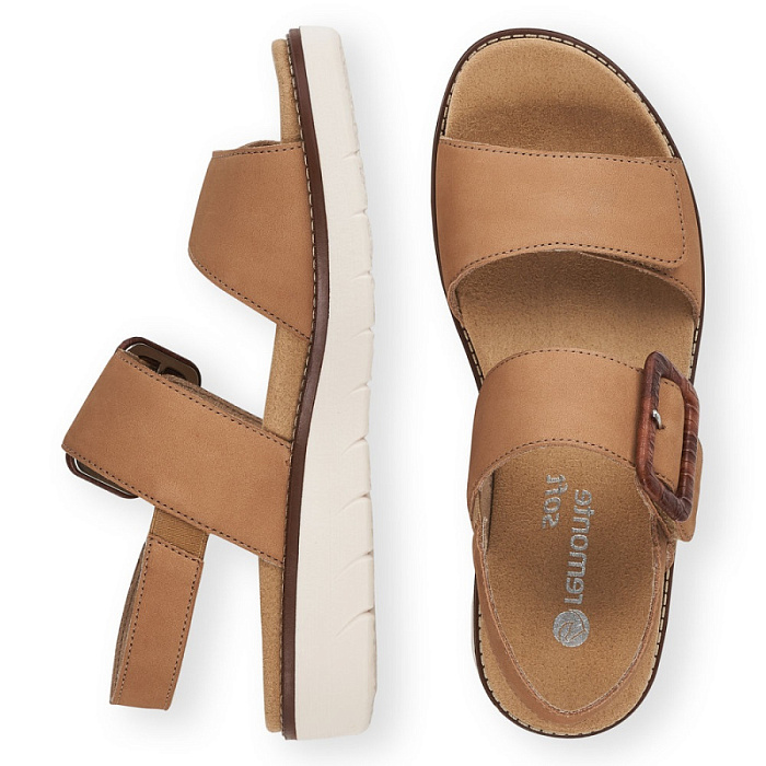 Женские сандалии REMONTE бежевые, артикул D2067-60