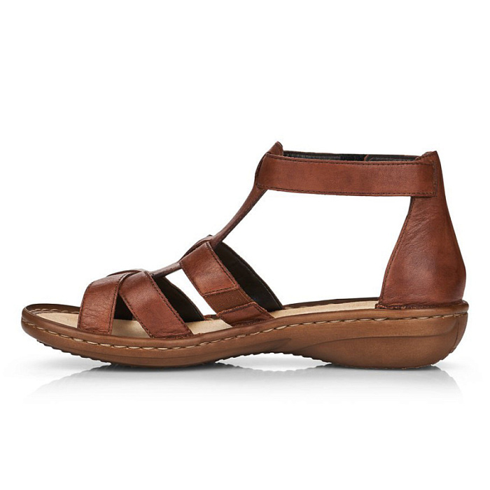 Женские сандалии RIEKER коричневые, артикул 60860-24