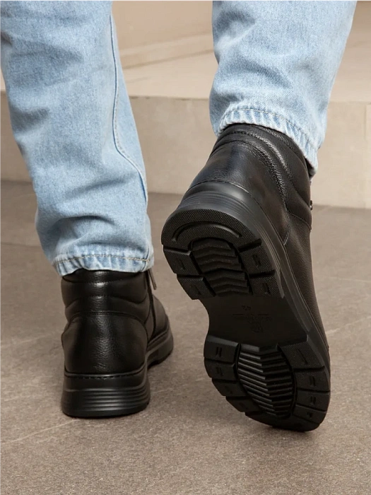 Мужские ботинки BRUNO RENZONI  черные, артикул 817X-129Z-TA29