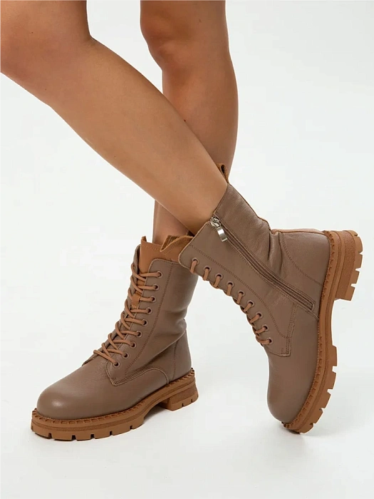 Женские берцы Donna Daniella  бежевые, артикул 22W10-26-108Z