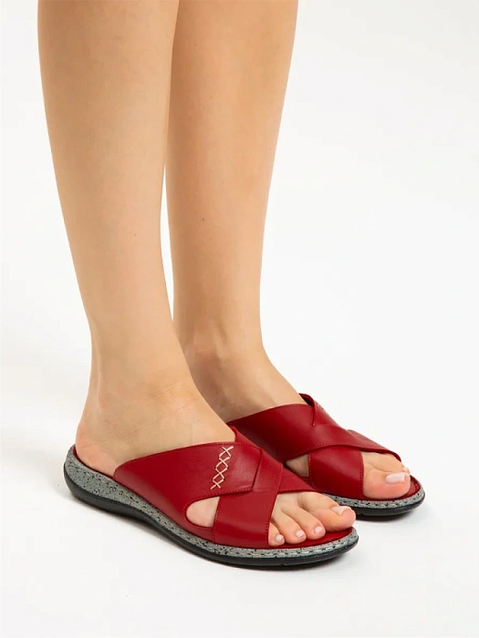 Женские сабо eObuv красные, артикул D25YT-1385-02