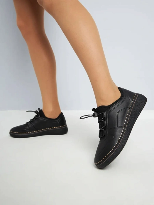 Женские кеды eObuv черные, артикул 81805-1