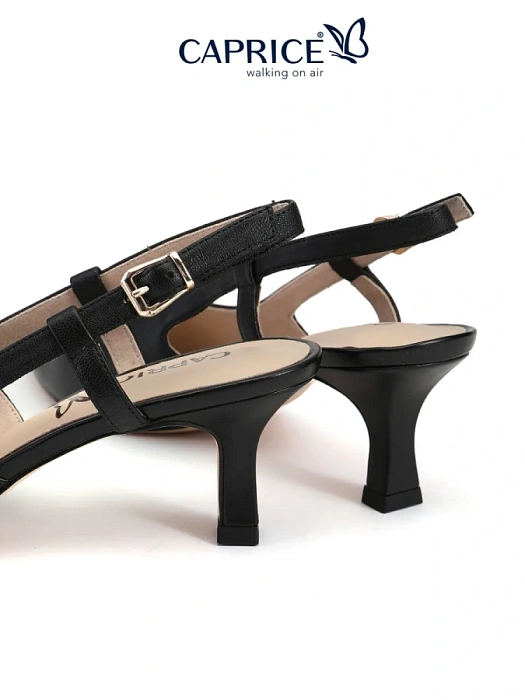 Женские слингбэки CAPRICE черные, артикул 9-29601-44-022