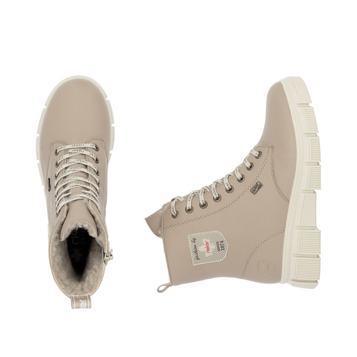 Женские берцы RIEKER бежевые, артикул X3410-20