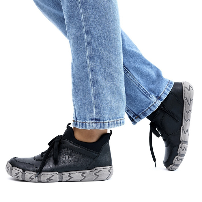 Женские ботинки basic RIEKER черные, артикул L0351-00