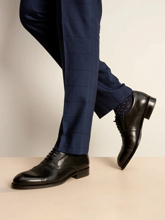 Мужские оксфорды BRUNO RENZONI  черные, артикул 5408A-958A