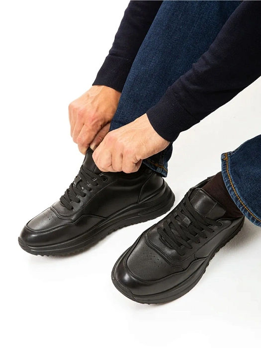 Мужские кроссовки BRUNO RENZONI  черные, артикул HM9885-1