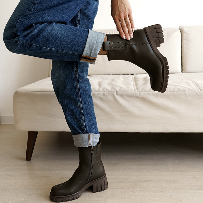 Женские ботинки basic SOFIA-ALEXANDRA хаки, артикул 17E-Z16566-F01