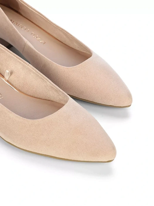 Женские туфли лодочки basic MARCO TOZZI бежевые, артикул 2-22300-41-560