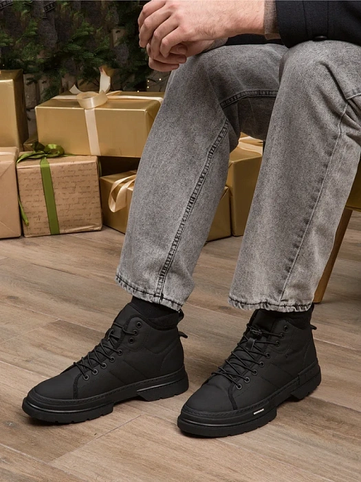 Мужские ботинки basic BRUNO RENZONI  черные, артикул BR11225-MN/10