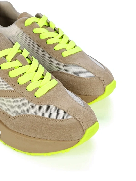 Женские кроссовки FEDERICA RODARI коричневые, артикул 42E-S912-1A