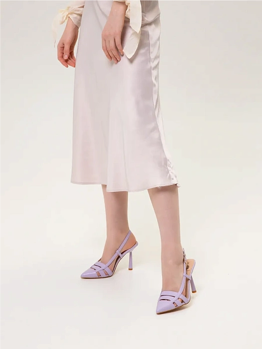 Женские слингбэки FEDERICA RODARI фиолетовые, артикул 4E-1378-501-A397