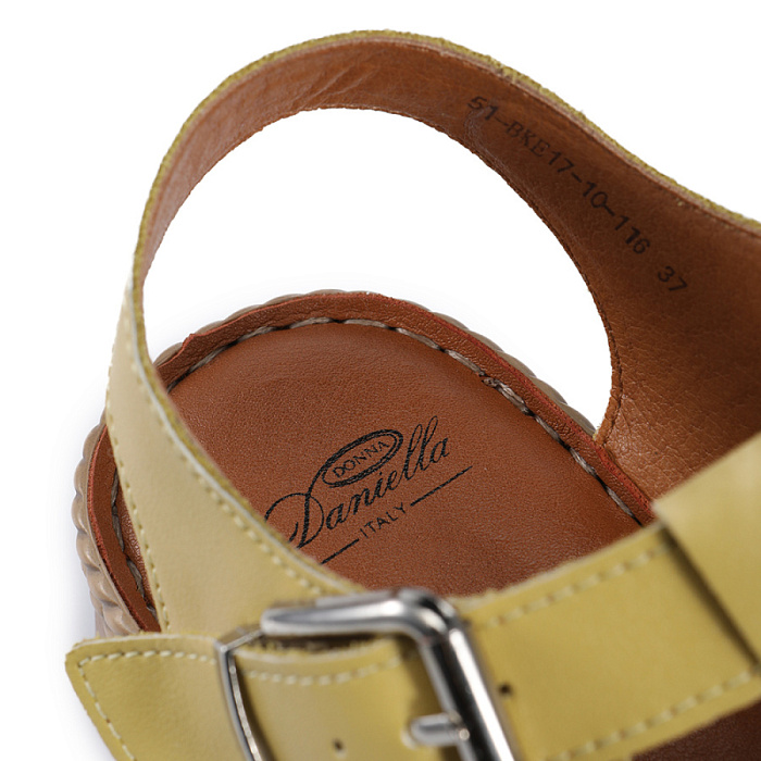 Женские босоножки  Donna Daniella  желтые, артикул 51-BKE17-10-116