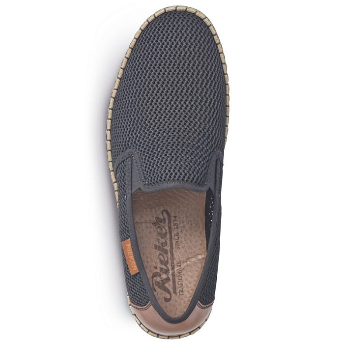 Мужские слипоны RIEKER черные, артикул B5276-00