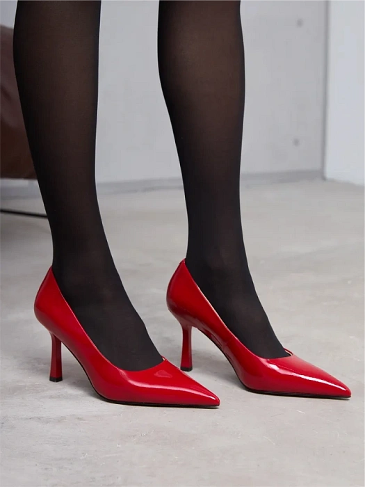 Женские туфли лодочки basic SOFIA-ALEXANDRA красные, артикул 38E-HF1471-6533D2-25W