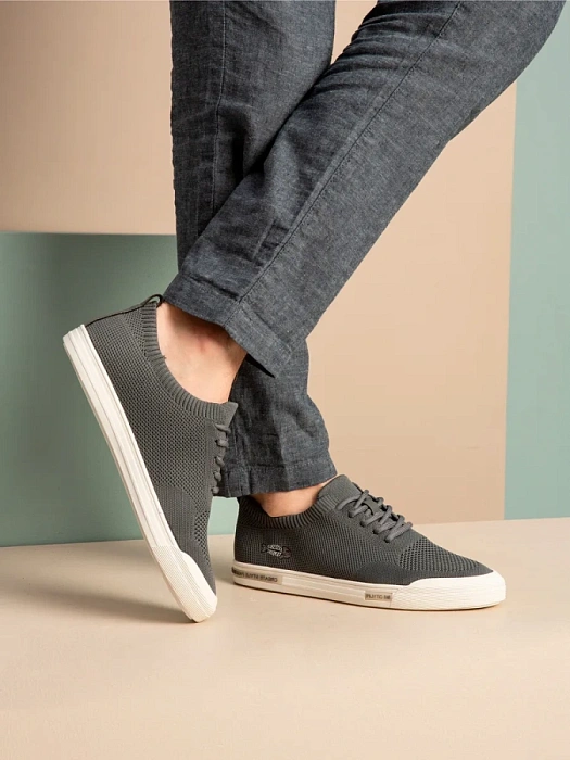 Мужские кеды BRUNO RENZONI  серые, артикул BR13527-MB/10