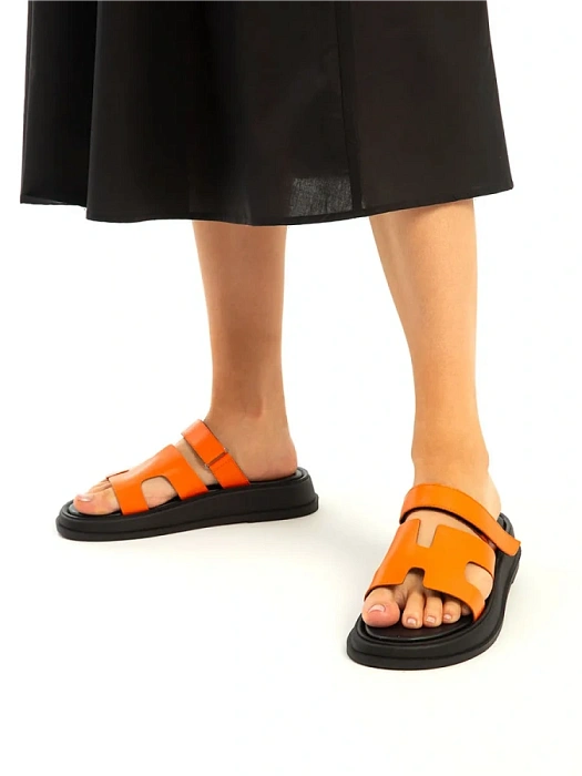 Женские сабо FEDERICA RODARI оранжевые, артикул 1623-7