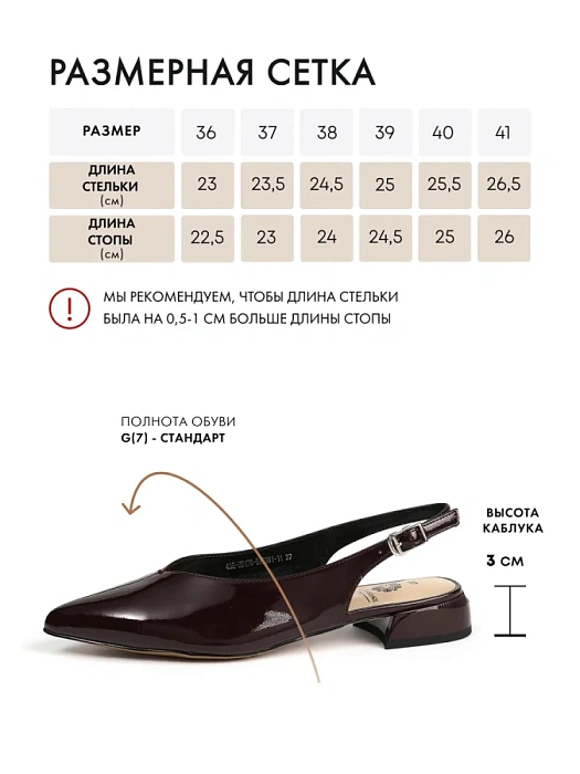 Женские слингбэки FEDERICA RODARI бордовые, артикул 43E-H5176-B82981-11