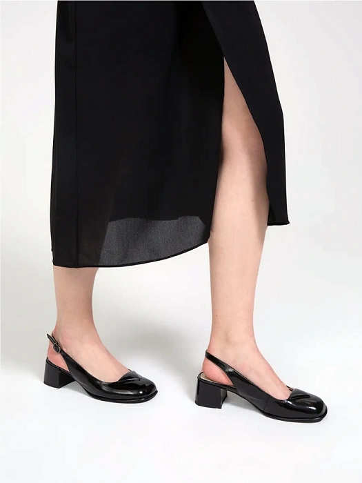 Женские слингбэки FEDERICA RODARI черные, артикул 7E-2255-875-3