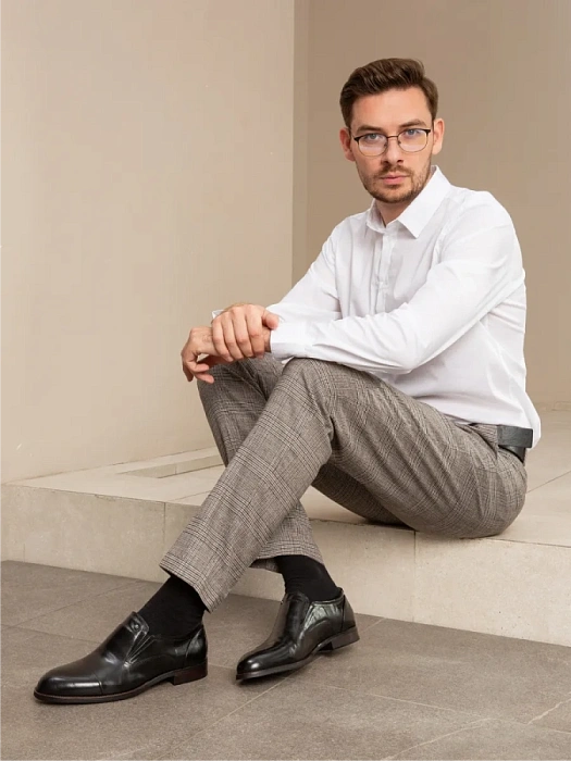 Мужские туфли BRUNO RENZONI  черные, артикул J3032-10-A33