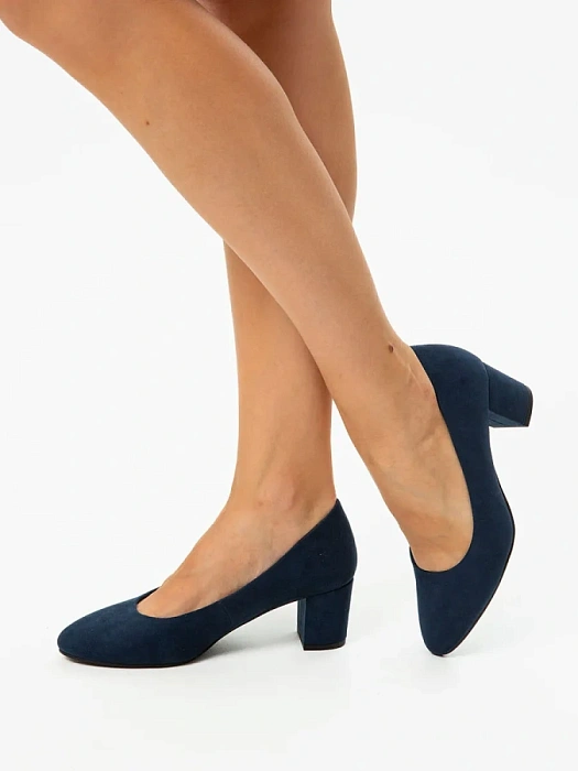 Женские туфли лодочки basic MARCO TOZZI синие, артикул 2-22437-43-805