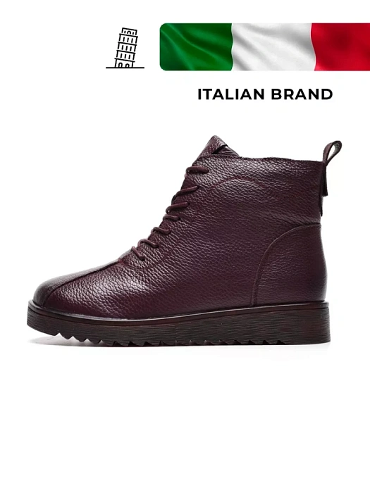 Женские ботинки eObuv бордовые, артикул CTW21-BWL3006-3(Q)