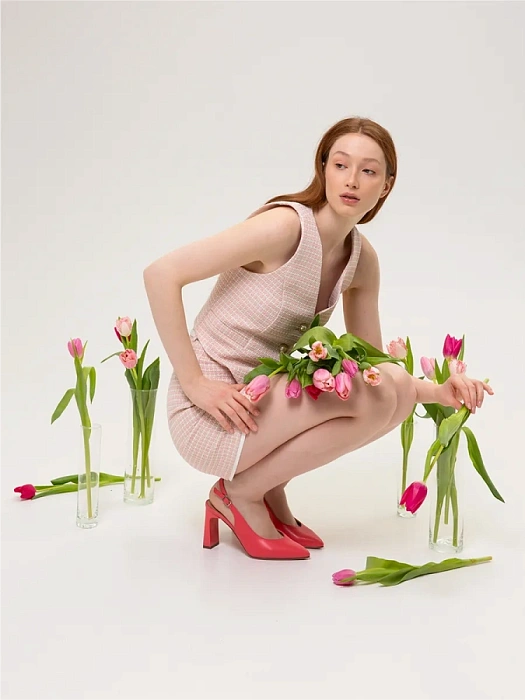 Женские слингбэки FEDERICA RODARI розовые, артикул 17E-ZH595-CT1-13Y