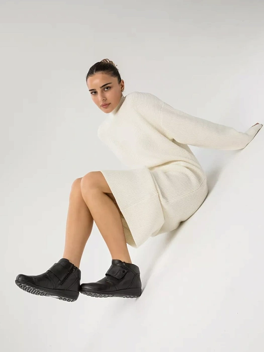 Женские ботинки basic eObuv черные, артикул 9-76457-41-022