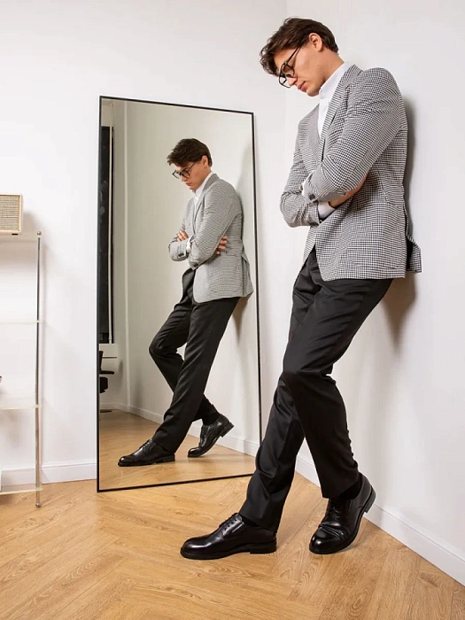 Мужские туфли BRUNO RENZONI  черные, артикул JB25A-23A-NP