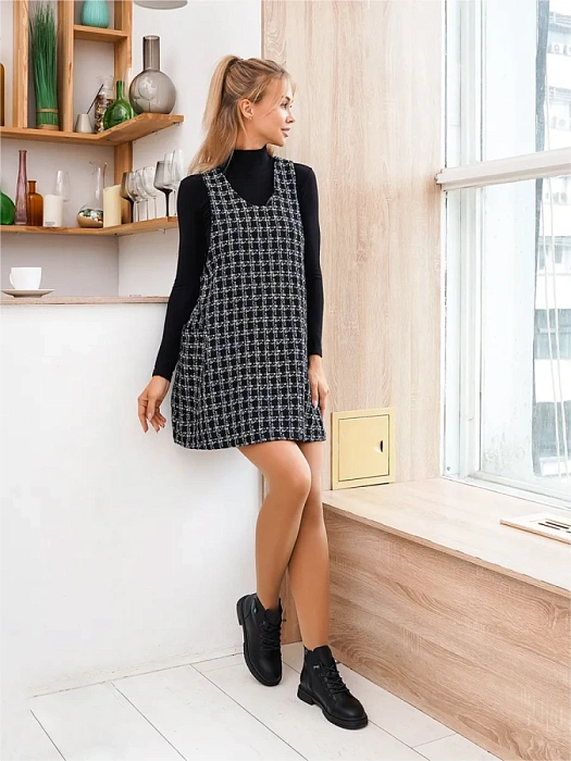 Женские ботинки basic Donna Daniella  черные, артикул 32W21-47-101B