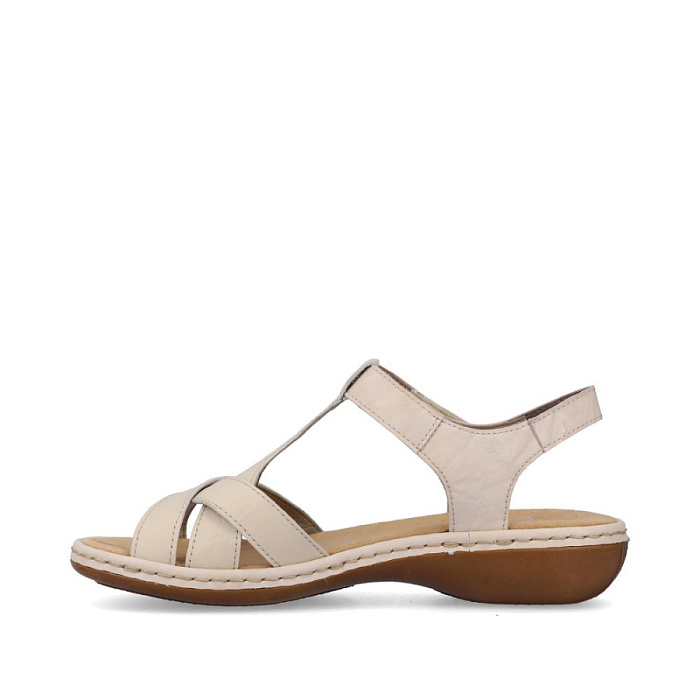 Женские сандалии RIEKER бежевые, артикул 65919-60